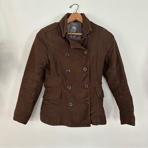 Spiewak Women’s Double Breasted Cotton Military Style Cold Weather Peacoat Sz S